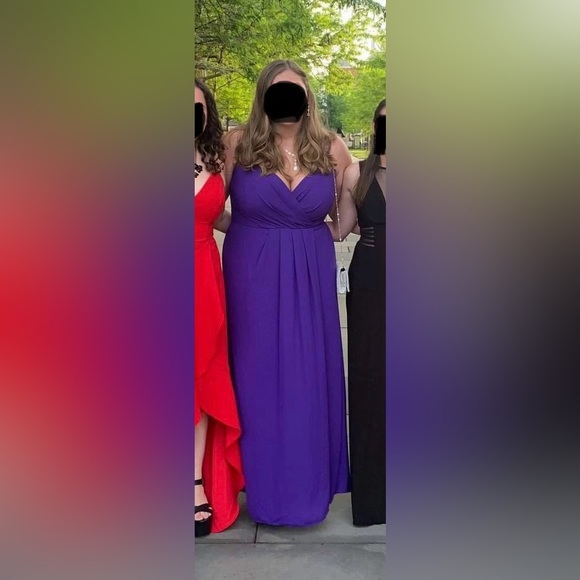 Plum David’s Bridal Wrap Dress - Picture 3 of 5